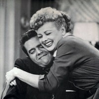 Ricky & Lucy hugging