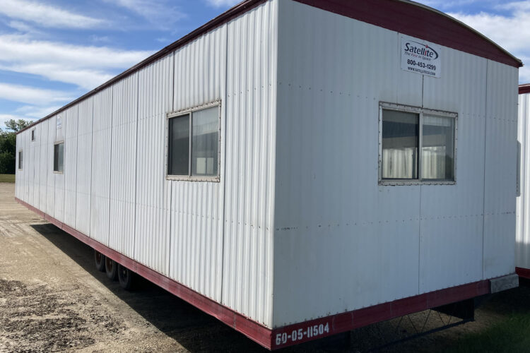 Exterior of a mobile office trailer